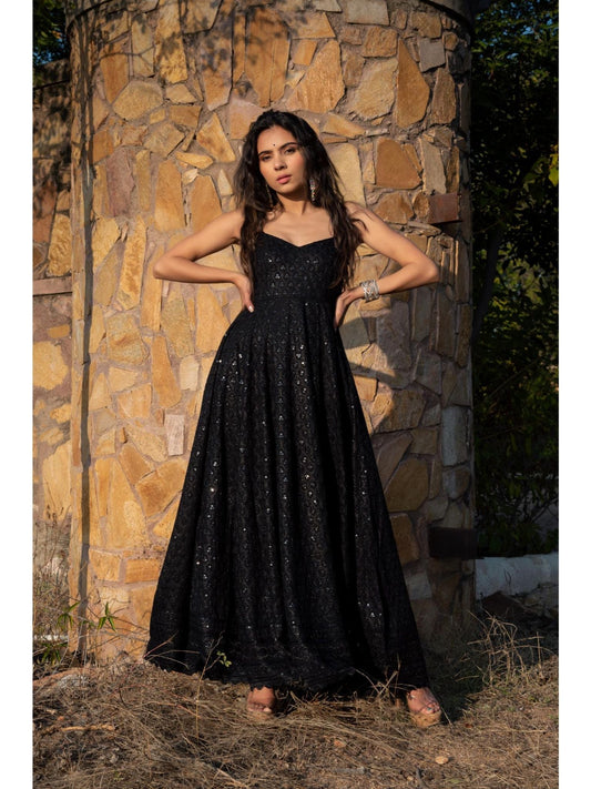 Fanaa Black Chinkankari Dress