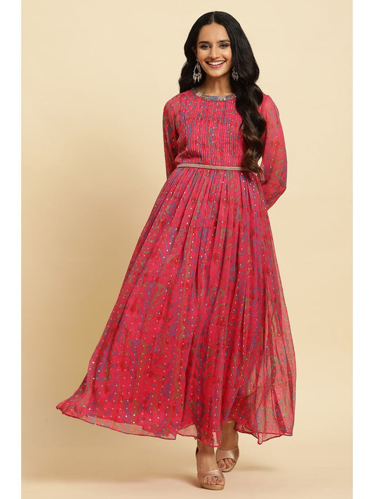 Pink Ikat Dress (Set of 2)