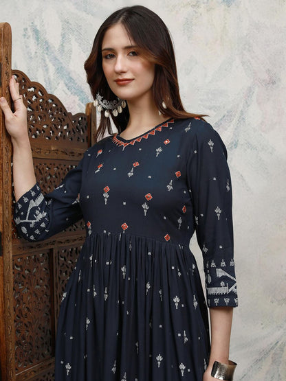 Women Embroidery Midi Dress