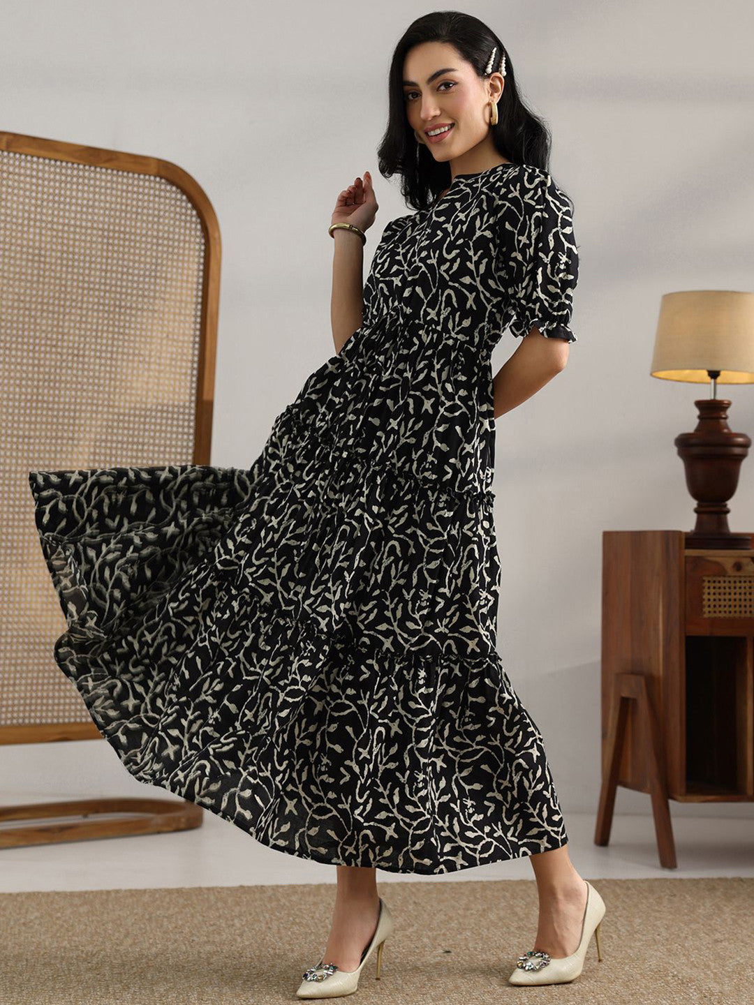 Women Fit & Flare Maxi Dress