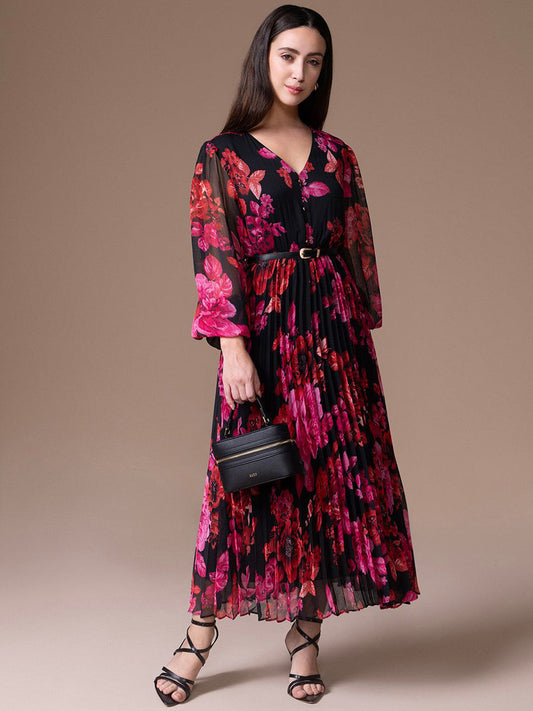 Women Giana Floral Print Fit & Flare Midi Dress