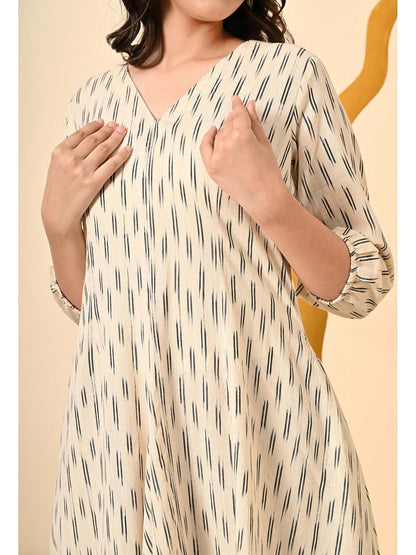 Women Latest V Neck 3/4th Sleeves Royaleviii Dress